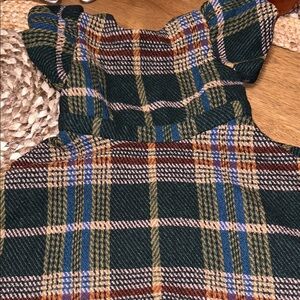 Ivy City Co Plaid Kids Dress in Green, Blue, and Brown